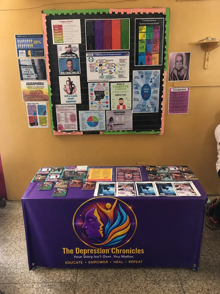 A Depression Chronicles mental-health resource display